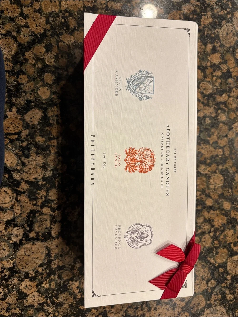 NWT Pottery Barn Set of 3 Apothecary Candles in Gift Box